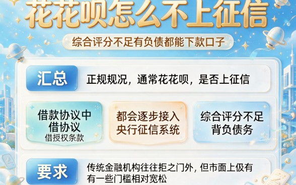 花花呗怎么不上征信,汇总五个综合评分不足有负债都能下款口子