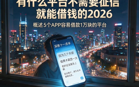 有什么平台不需要征信就能借钱的2026,概括5个APP容易借款1万块的平台