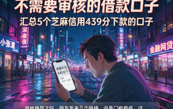 不需要审核的借款口子,汇总5个芝麻信用439分下款的口子
