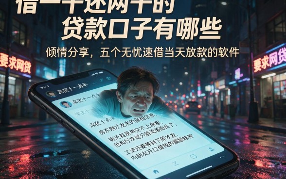 借一千还两千的贷款口子有哪些,倾情分享五个无忧速借当天放款的软件
