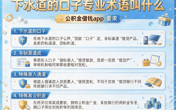 下水道的口子专业术语叫什么,细致阐述五个公积金借钱app