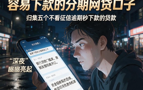 容易下款的分期网贷口子，归集五个不看征信逾期秒下款的贷款
