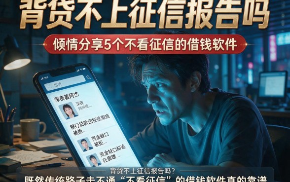 背贷不上征信报告吗，倾情分享5个不看征信的借钱软件