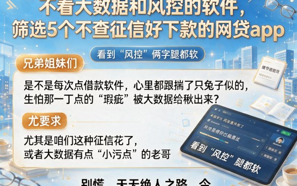 不看大数据和风控的软件,筛选5个不查征信好下款的网贷app
