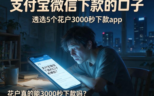 支付宝微信下款的口子,遴选5个花户3000秒下款app