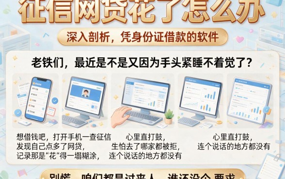 征信网贷花了怎么办,深入剖析五个凭身份证借款的软件