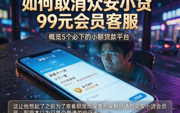 如何取消众安小贷99元会员客服,概览5个必下的小额贷款平台