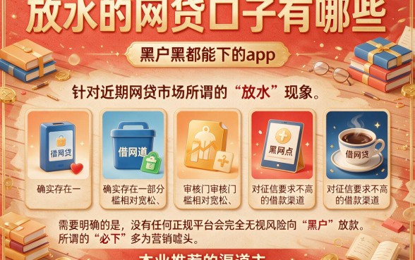 放水的网贷口子有哪些，陈列五个黑户都能下的app
