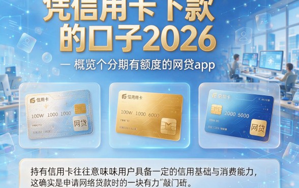 凭信用卡下款的口子2026，概览五个分期有额度的网贷app