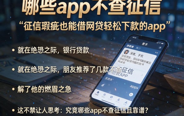 哪些app不查征信，详细阐述五个征信瑕疵也能借网贷轻松下款的app