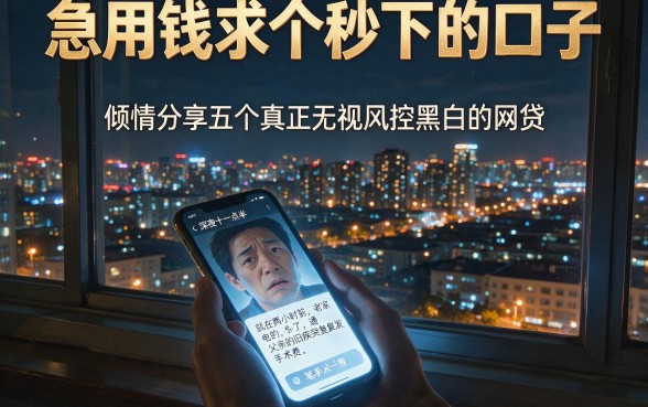 急用钱求个秒下的口子,倾情分享五个真正无视风控黑白的网贷