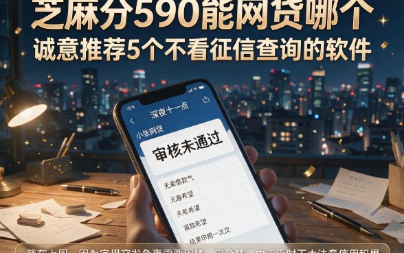 芝麻分590能网贷哪个,诚意推荐5个不看征信查询的软件