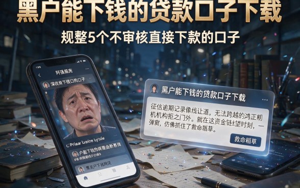 黑户能下钱的贷款口子下载,规整5个不审核直接下款的口子