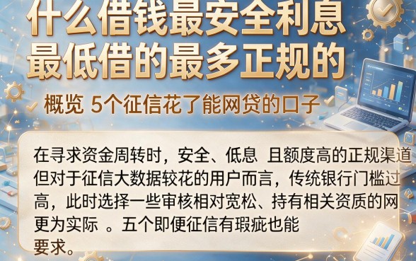 什么借钱最安全利息最低借的最多正规的,概览5个征信花了能网贷的口子
