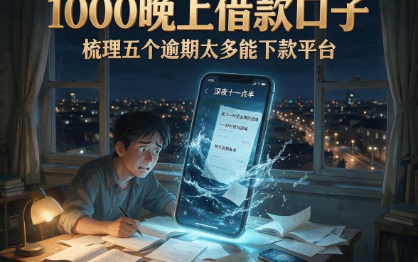 1000晚上借款口子,梳理五个逾期太多能下款平台