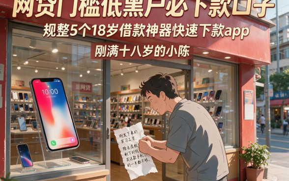 网贷门槛低黑户必下款口子,规整5个18岁借款神器快速下款app