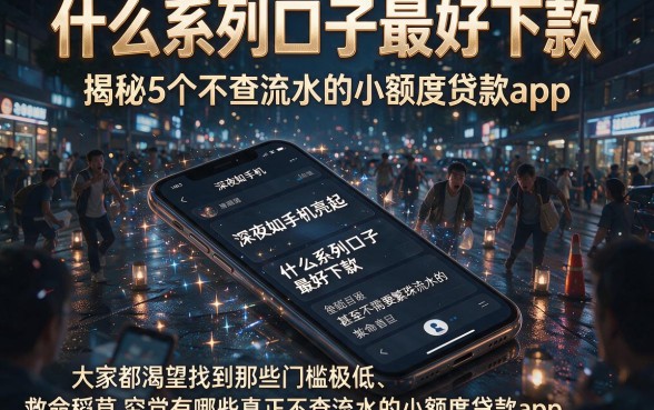 什么系列口子最好下款,揭秘5个不查流水的小额度贷款app