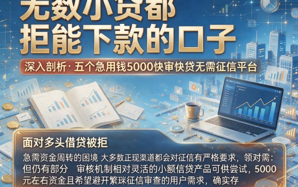 无数小贷都拒能下款的口子,深入剖析五个急用钱5000快审快贷无需征信平台