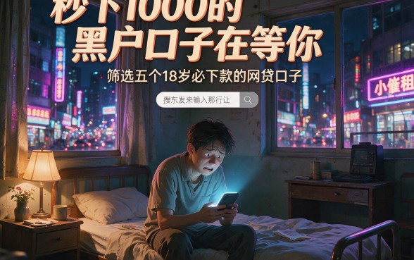秒下1000的黑户口子在等你，筛选五个18岁必下款的网贷口子