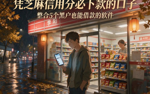 凭芝麻信用分必下款的口子，整合5个黑户也能借款的软件