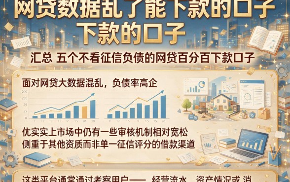 网贷数据乱了能下款的口子,汇总五个不看征信负债的网贷百分百下款口子