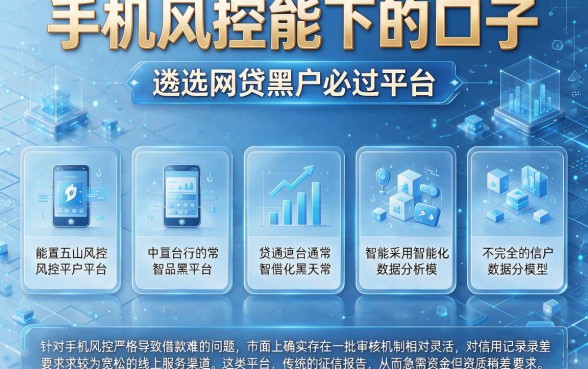 手机风控能下的口子，遴选五个网贷黑户必过平台