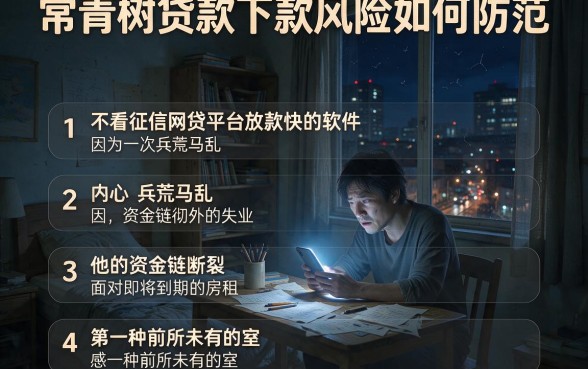 常青树贷款下款风险如何防范，细致阐述五个不看征信网贷平台放款快的软件