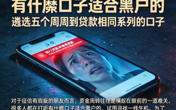 有什麽口子适合黑户的,遴选五个周周到贷款相同系列的口子