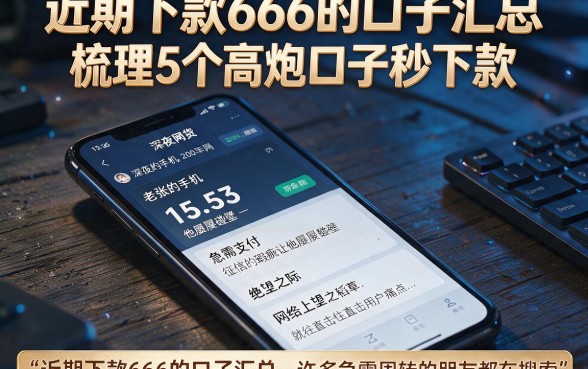近期下款666的口子汇总，梳理5个高炮口子秒下款