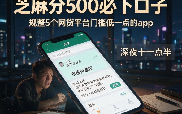 芝麻分500必下口子,规整5个网贷平台门槛低一点的app
