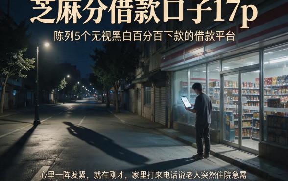 芝麻分借款口子17p,陈列5个无视黑白百分百下款的借款平台