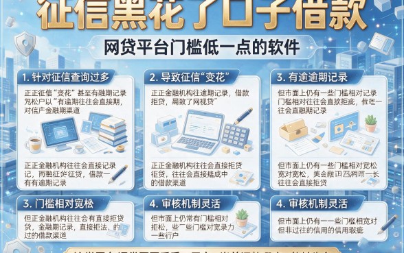 征信黑花了口子借款，详细阐述五个网贷平台门槛低一点的软件
