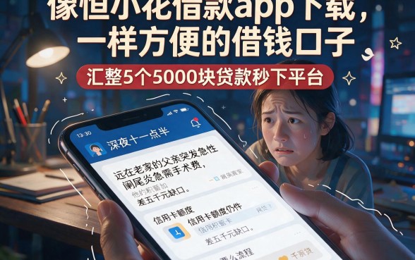 像恒小花借款app下载一样方便的借钱口子,汇整5个5000块贷款秒下平台