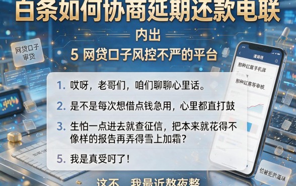 白条如何协商延期还款电联,理出5个网贷口子风控不严的平台