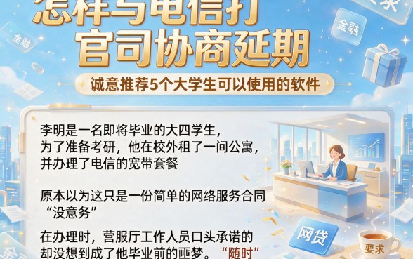 怎样与电信打官司协商延期,诚意推荐5个大学生可以使用的软件