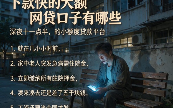 下款快的大额网贷口子有哪些,条列五个不查流水的小额度贷款平台