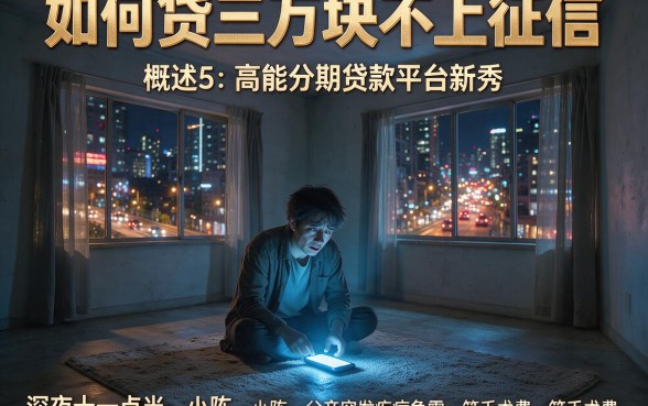 如何贷三万块不上征信,概括5个高能分期贷款平台新秀