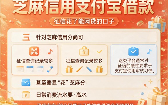 芝麻信用支付宝借款,概括五个征信花了能网贷的口子