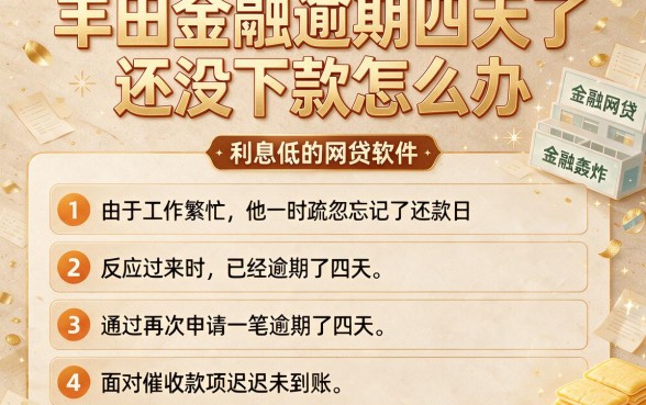 丰田金融逾期四天了还没下款怎么办，胪列5个利息低的网贷软件