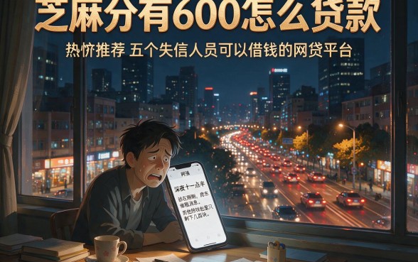 芝麻分有600怎么贷款,热忱推荐五个失信人员可以借钱的网贷平台