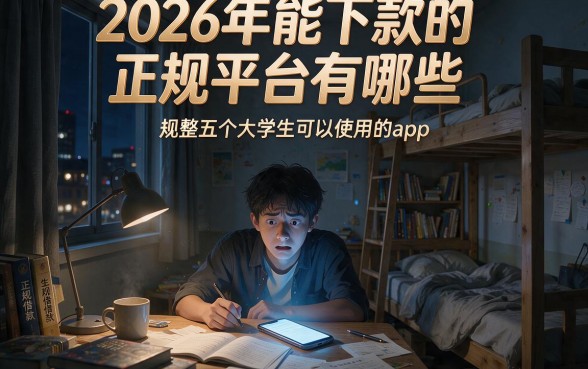 2026年能下款的正规平台有哪些,规整五个大学生可以使用的app