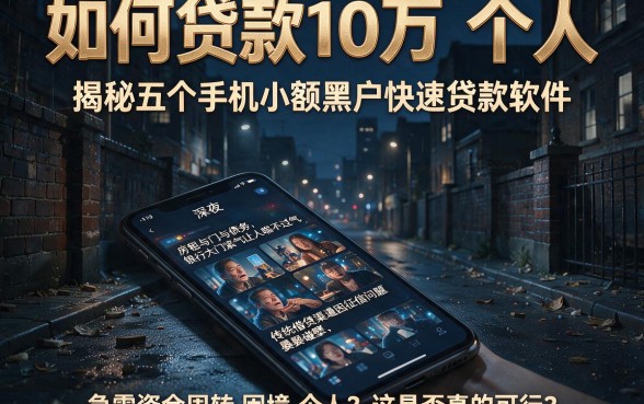 如何贷款10万 个人，揭秘五个手机小额黑户快速贷款软件