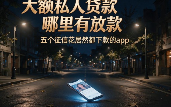 大额私人贷款哪里有放款,汇总五个征信花居然都下款的app