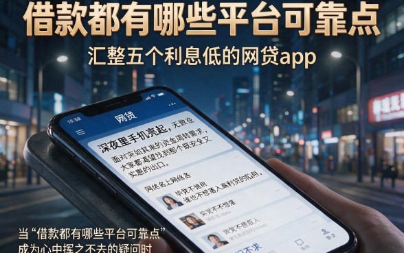 借款都有哪些平台可靠点,汇整五个利息低的网贷app