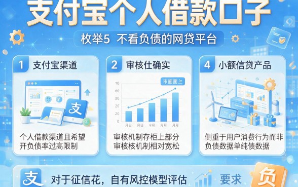 支付宝个人借款口子,枚举5个不看负债的网贷平台