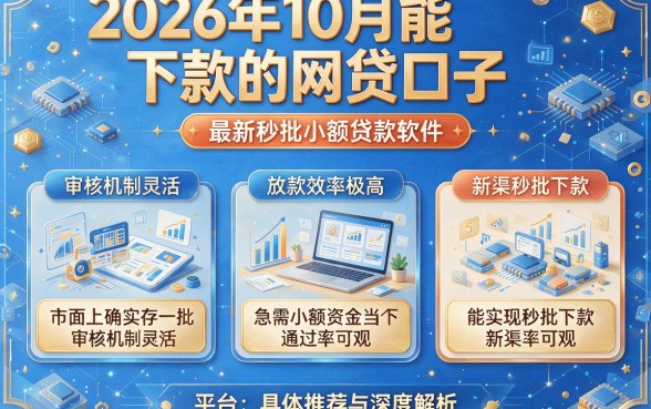 2026年10月能下款的网贷口子,罗列5个最新秒批小额贷款软件