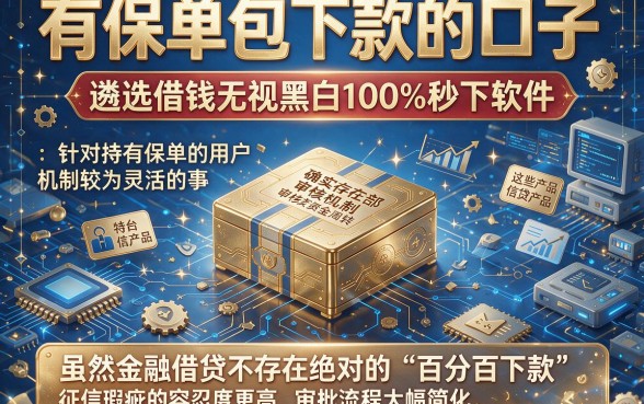 有保单包下款的口子,遴选五个借钱无视黑白100%秒下软件