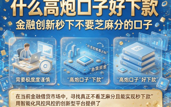 什么高炮口子好下款,枚举五个金融创新秒下不要芝麻分的口子