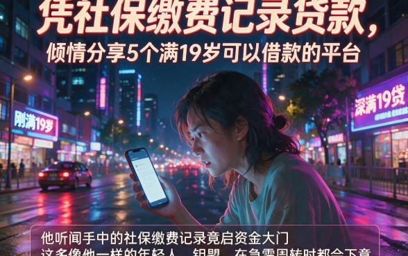凭社保缴费记录贷款，倾情分享5个满19岁可以借款的平台