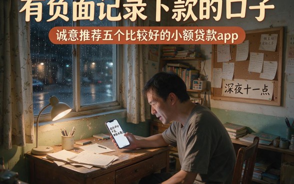 有负面记录下款的口子，诚意推荐五个比较好的小额贷款app